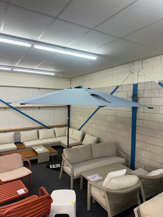 Parasol 3x3m inclusief voet, antraciet